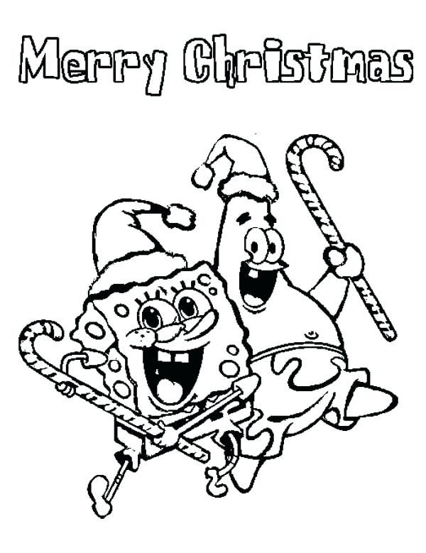 600x779 Christmas Coloring Pages Spongebob Spongebob Christmas Coloring