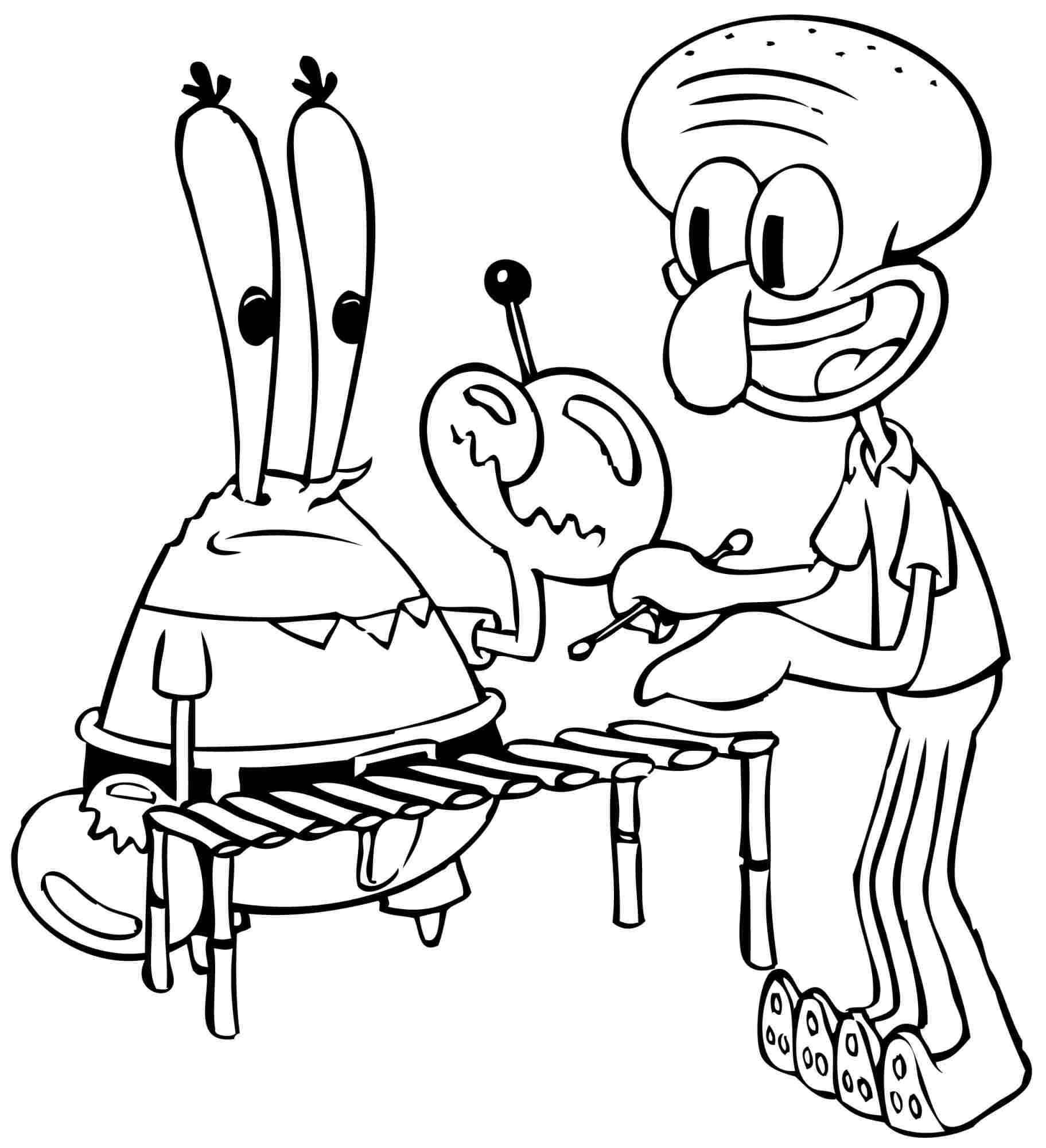 1823x2000 Magic Spongebob Coloring Important And Sandy P