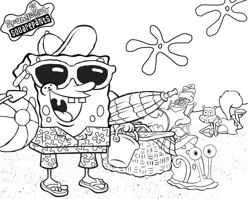 800x640 Spongebob Squarepants Coloring Pages Pants Coloring Page Sponge
