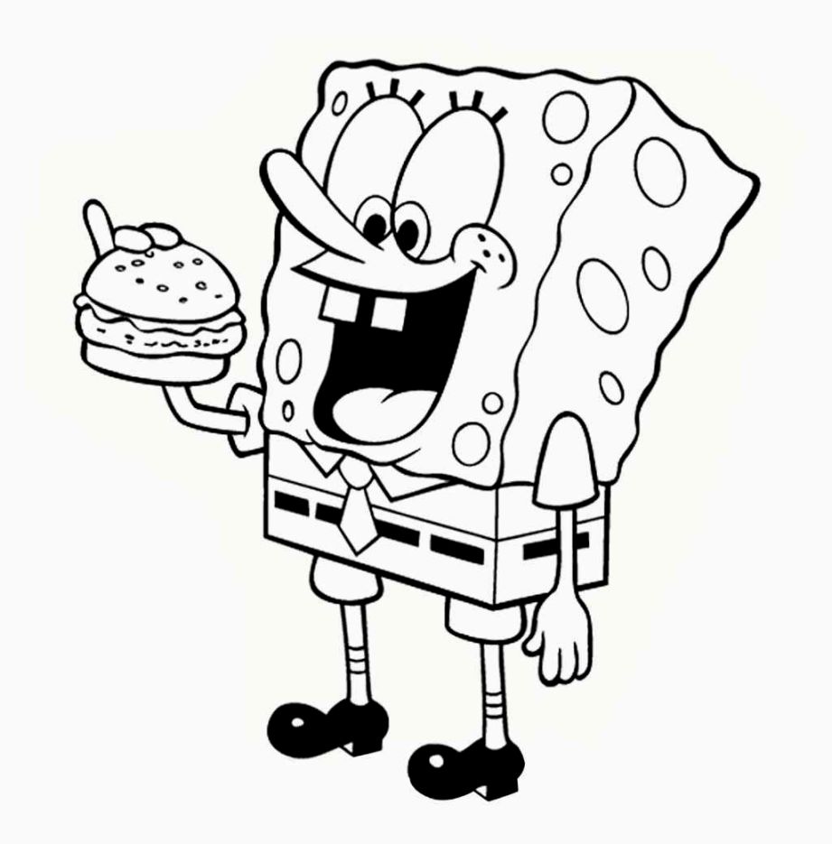921x935 Unique Spongebob Coloring Sheets Pages Kids