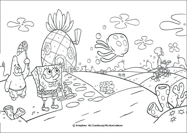 620x443 Coloring Pages Sponge Bob Color Page Online Coloring Page High