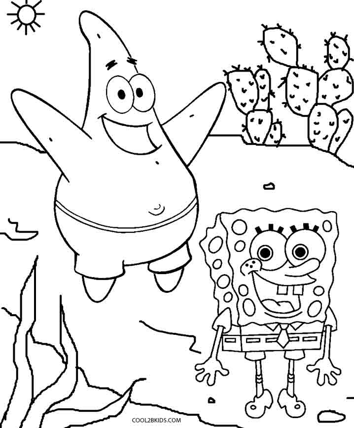 718x868 Spongebob And Patrick Coloring Pages Printable Spongebob Coloring