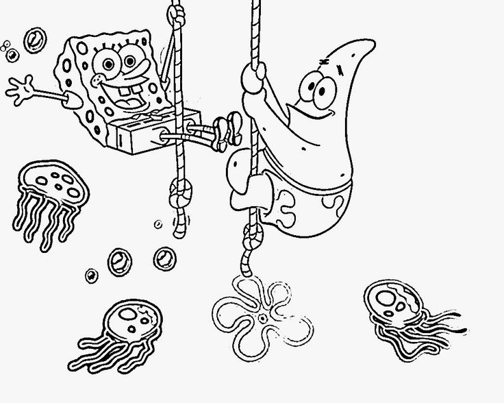 736x588 60 Best Spongebob Squarepants Colouring Pages Images
