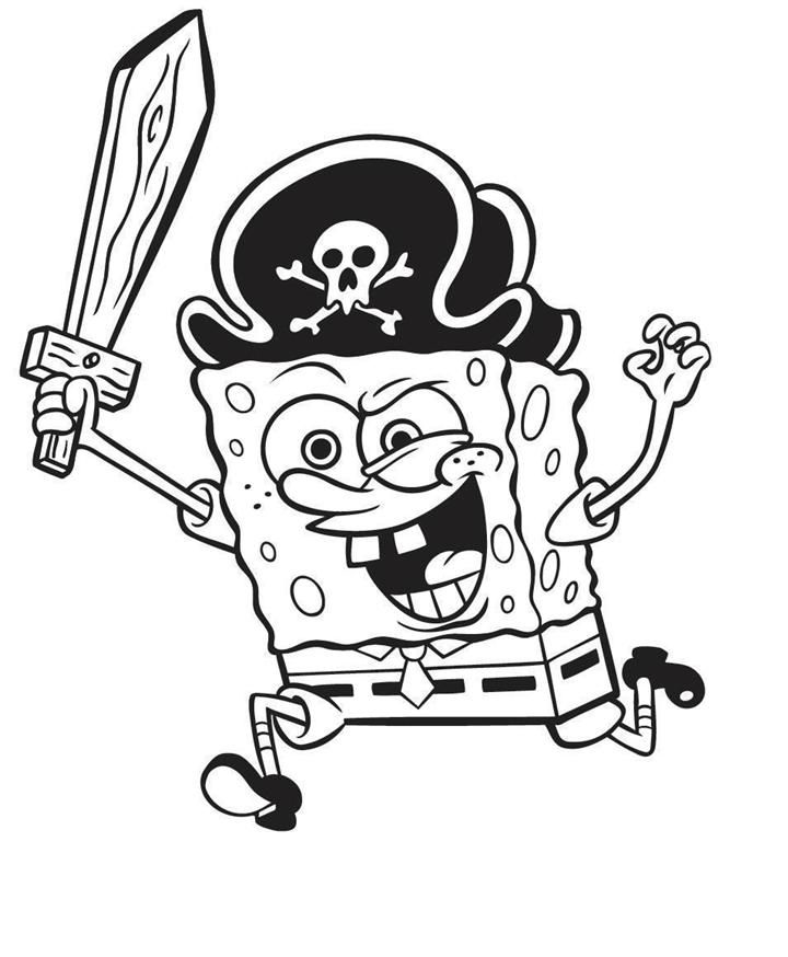 720x874 Spongebob Coloring Pages Online For Free