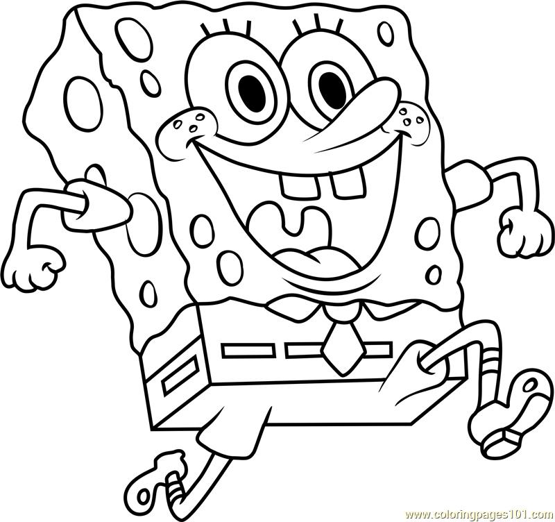 800x752 Spongebob Coloring Page