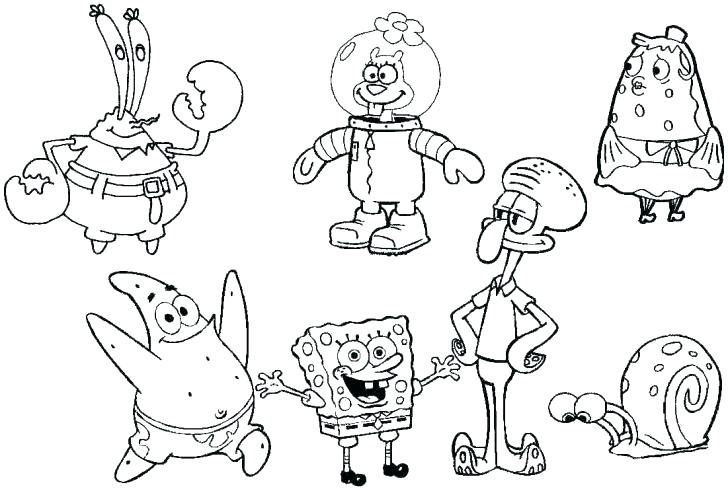 728x489 Spongebob Squarepants Coloring Pages