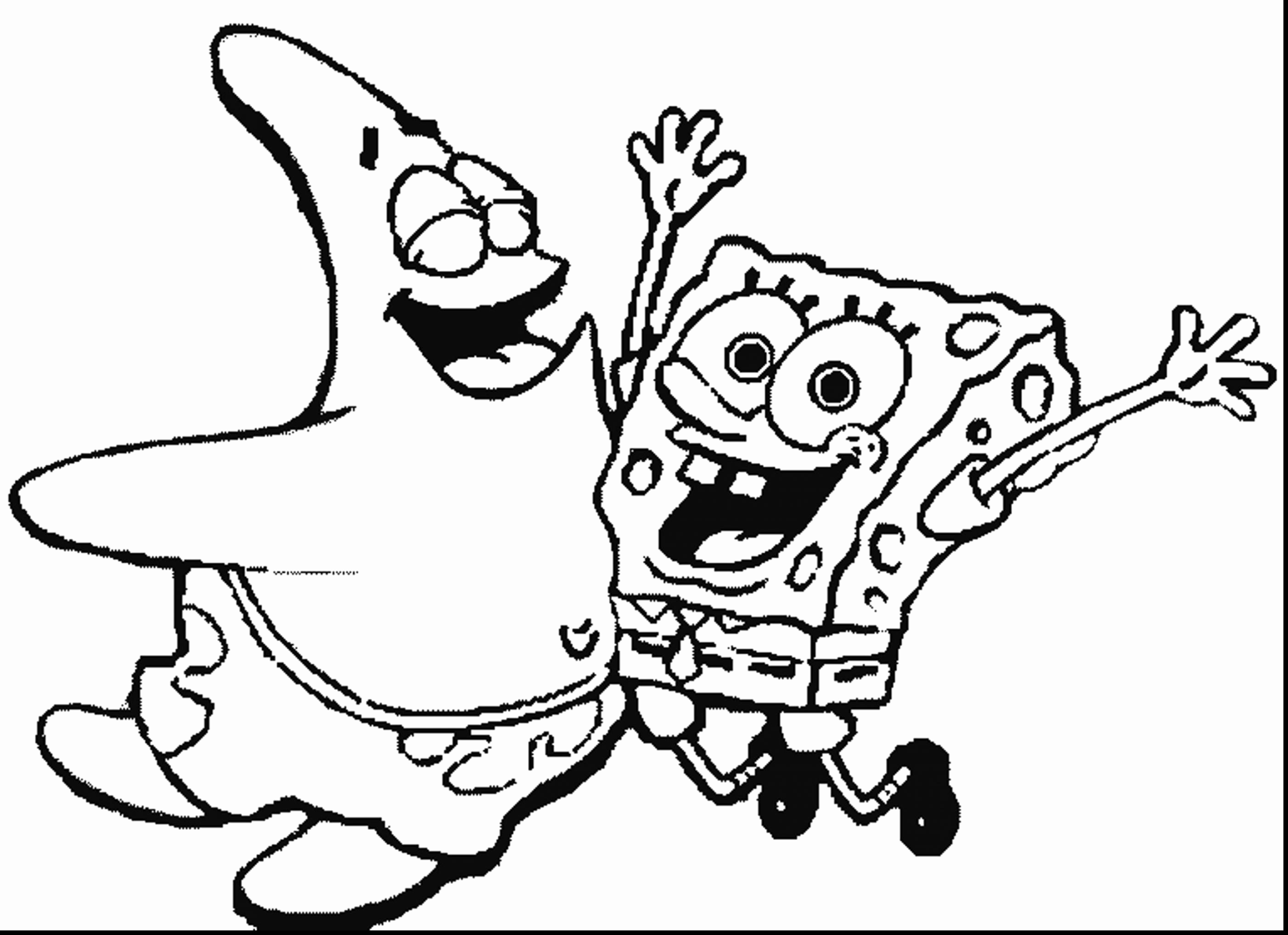 2805x2037 Spongebob Halloween Coloring Pages Awesome Adult Printable