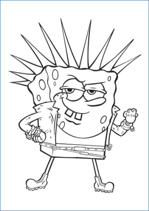 300x424 Spongebob Squarepants Jellyfish Yard Coloring Page
