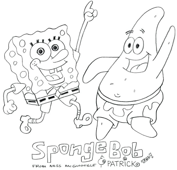 728x699 Spongebob And Patrick Coloring Pages Medium Size Of And Coloring