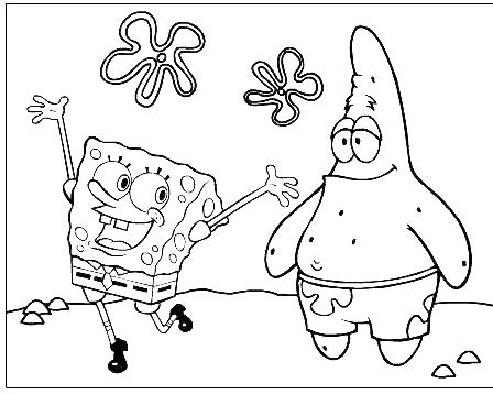448x358 Spongebob Color Page Attractive Coloring Page Com Spongebob