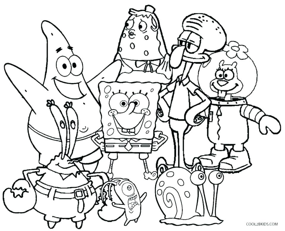 960x777 Spongebob Squarepants Coloring Pages Coloring Pages Printable