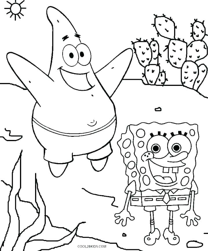 718x868 Spongebob Coloring Pages Free Cliptext.co