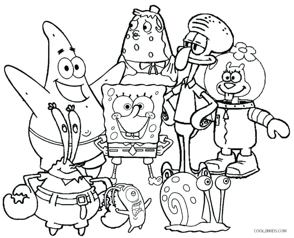 960x777 Spongebob Squarepants Coloring Coloring Pages Printable Online