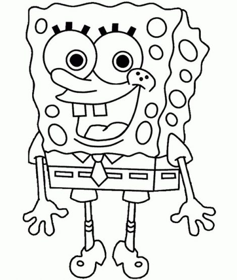 470x555 Spongebob Squarepants Coloring Pages Printable Coloringstar