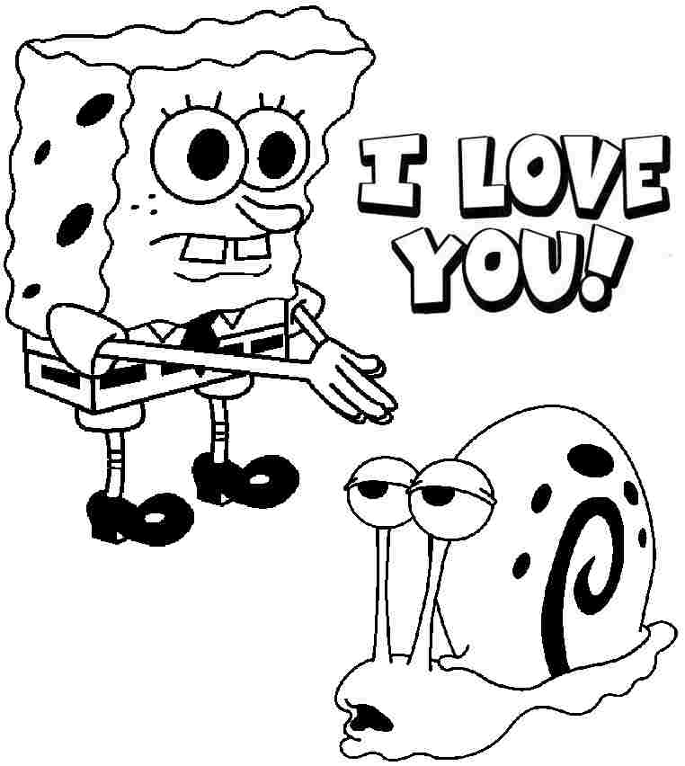 762x852 Sponge Bob Coloring Pages Spongebob Valentine Coloring Pages
