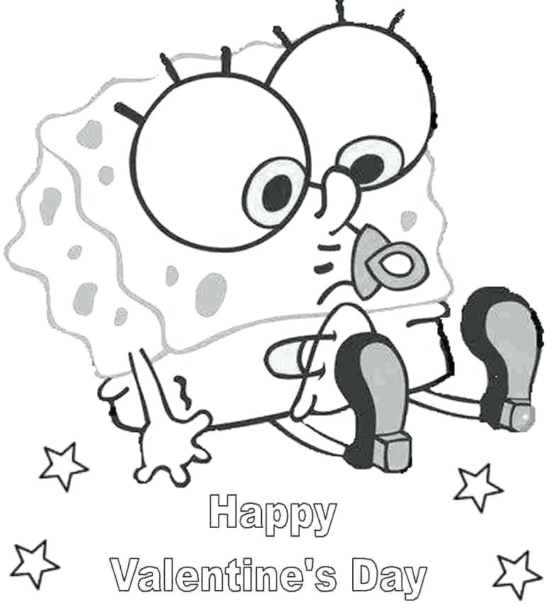 772x854 Coloring Pages Spongebob Valentine Coloring Pages Valentine