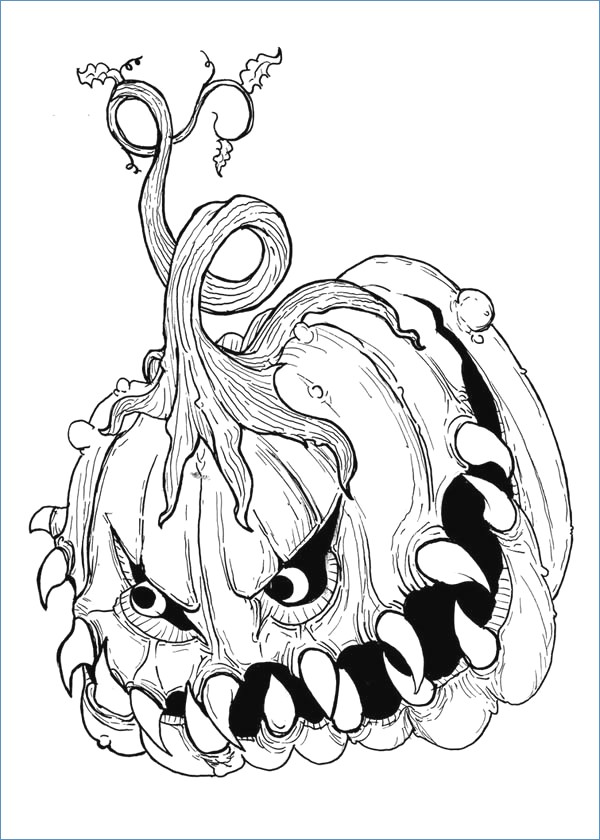 600x840 Halloween Cat And Pumpkin Coloring Pages