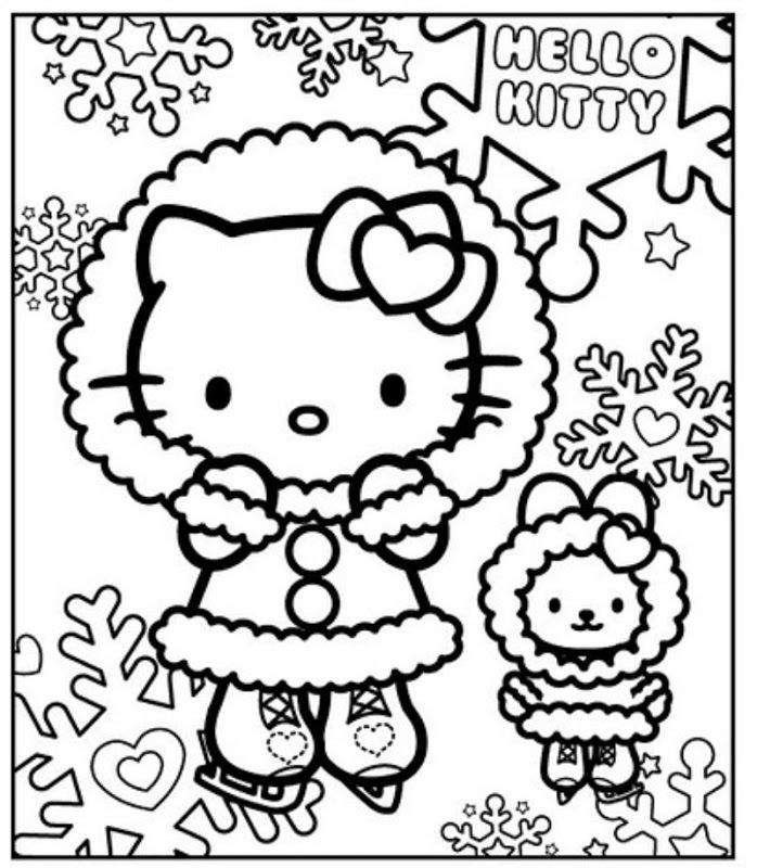 698x800 Disney Winter Coloring Pages 16584283349 Hello Kitty In