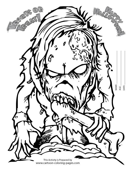 510x660 Scary Halloween Coloring Pages Printables Best Free Scary