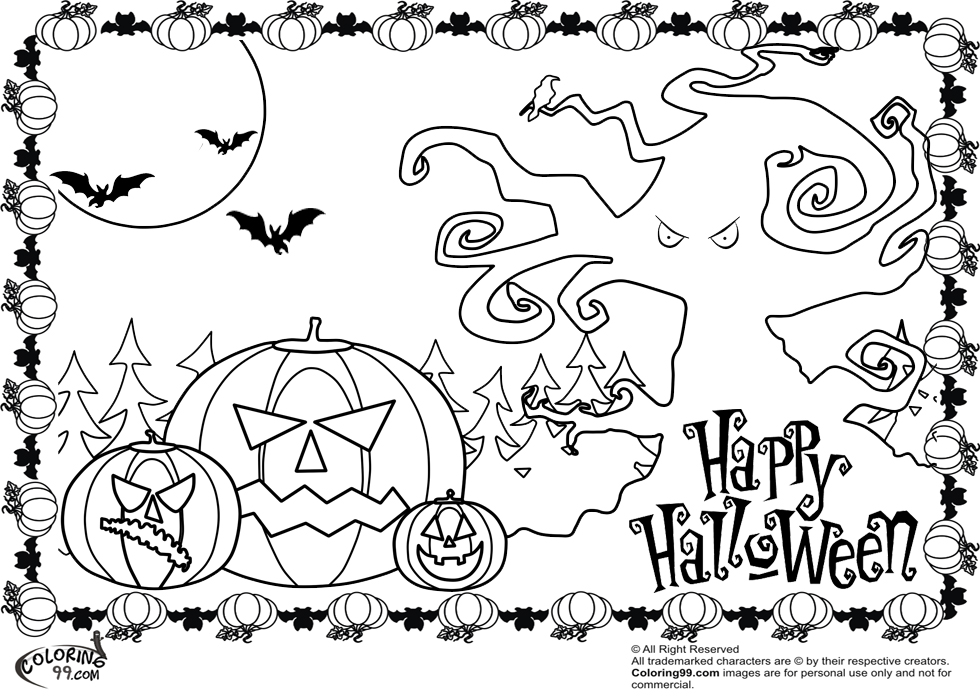 980x700 Scary Halloween Pumpkin Coloring Pages Team Colors