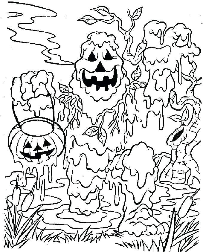 679x843 Scary Halloween Coloring Sheets Transasia