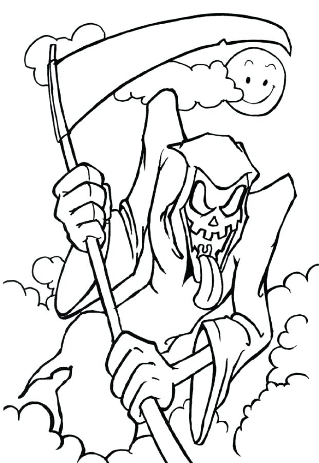 621x900 Printable Scary Halloween Coloring Pages