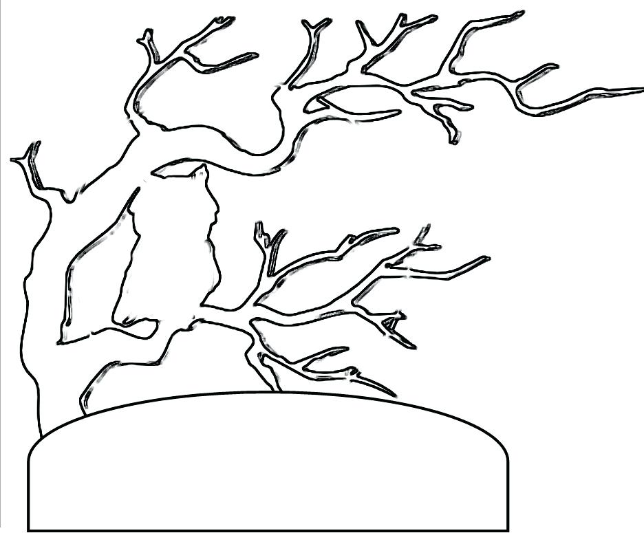 Spooky Tree Coloring Pages