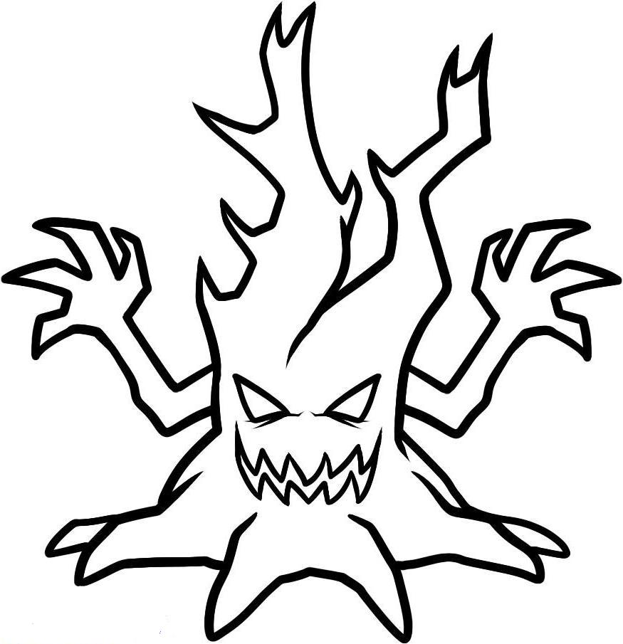 875x905 Halloween Coloring Pages Free Printable Scary Az Coloring Pages