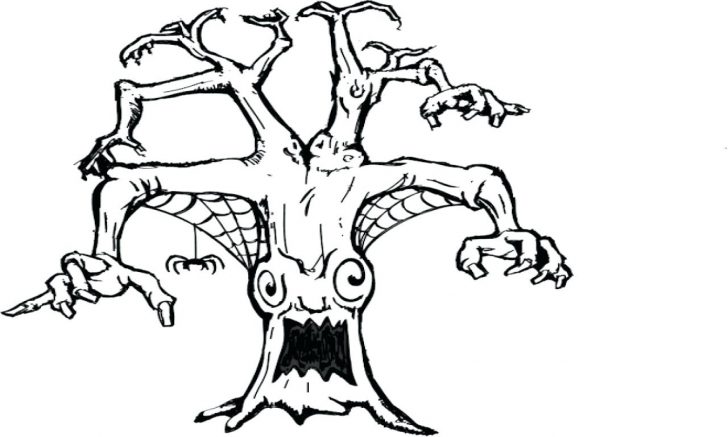 728x437 Best Free Vintage Images The Graphics Fairy Scary Halloween Tree