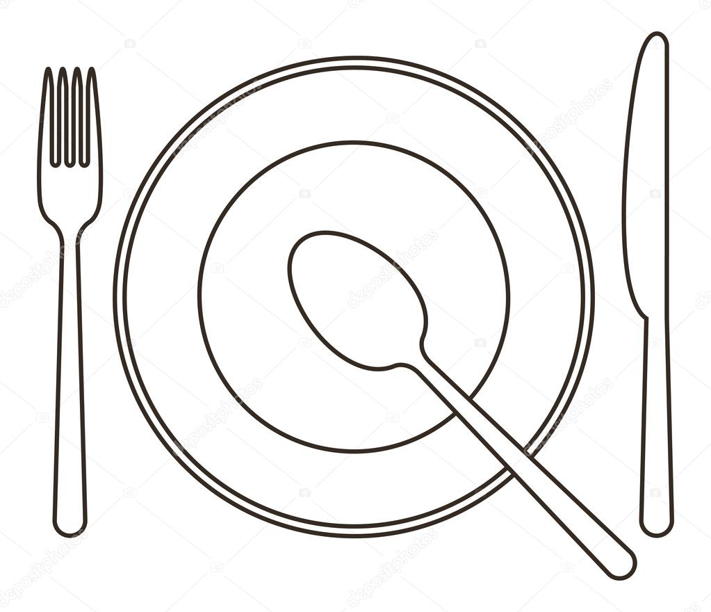 Spoon And Fork Coloring Pages