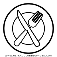 200x200 Fork Coloring Page