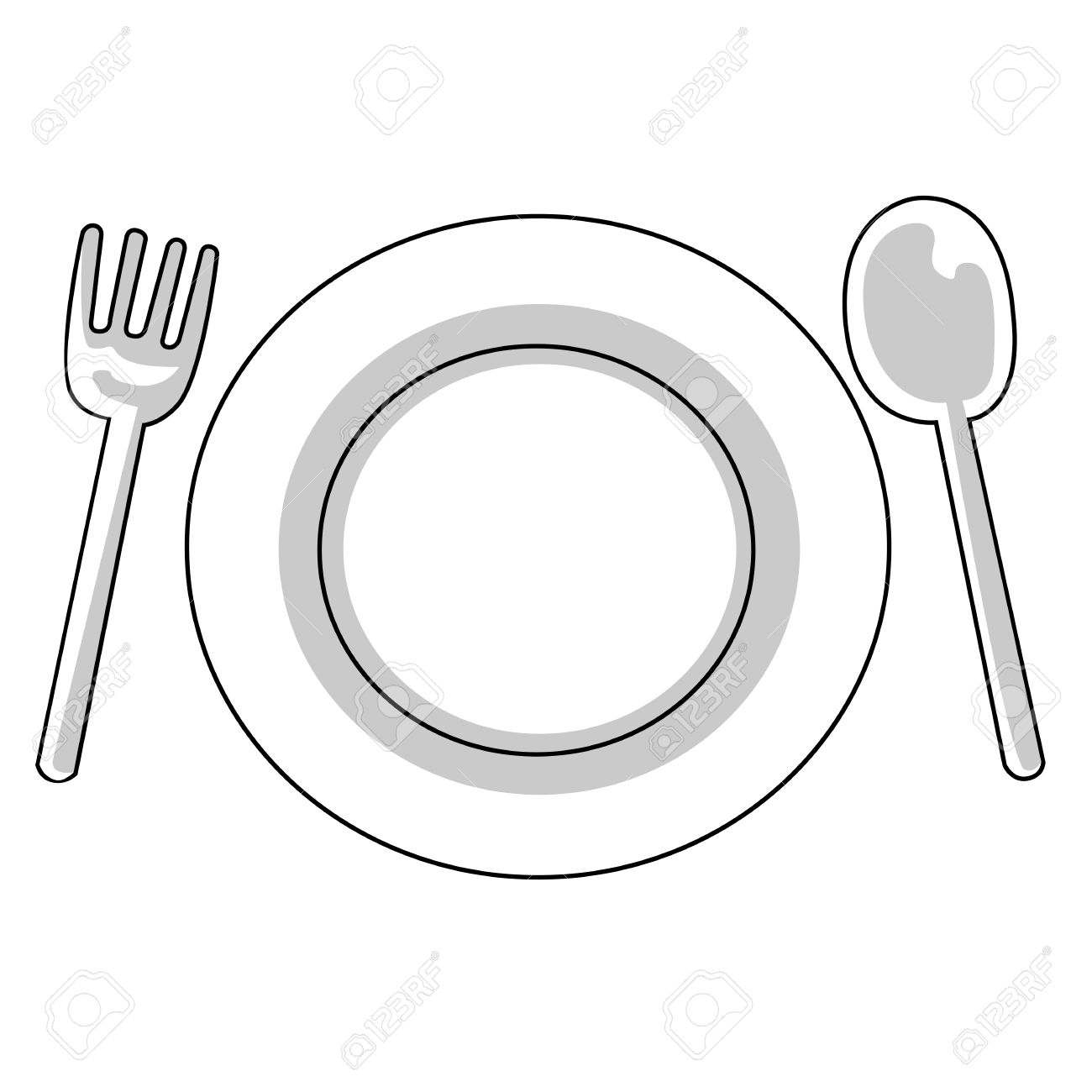 1300x1300 Fork Clipart Outline