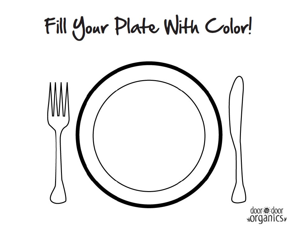 951x737 Plate Coloring Sheets