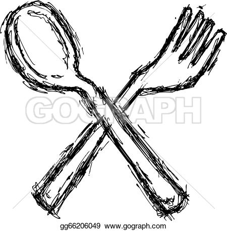 450x457 Drawn Fork Clipart