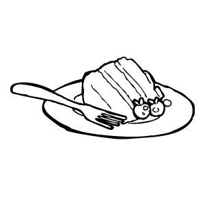 300x300 Eating Cake Slice With Spoon Coloring Pages Best Place To Color