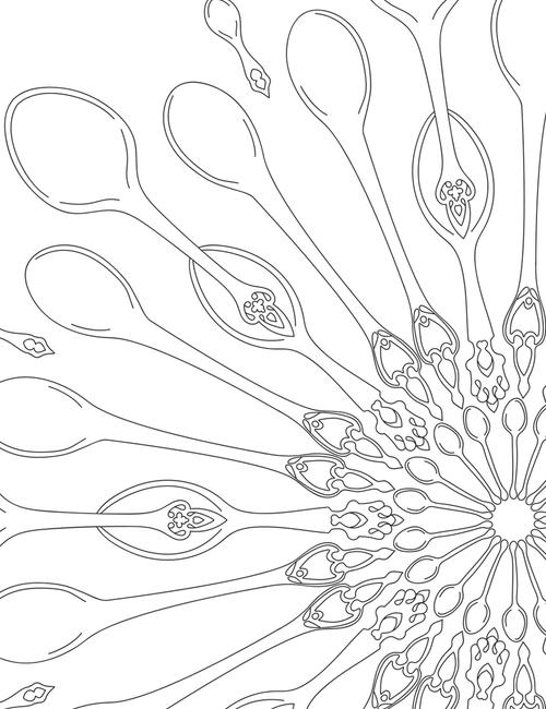 500x650 Free Coloring Page Spoon Mandala
