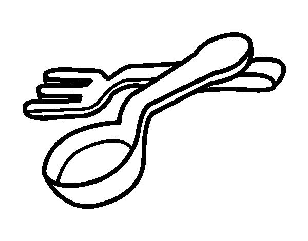 600x470 Fork And Spoon Coloring Pages
