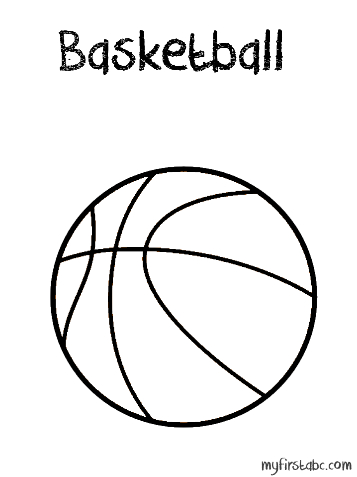 718x958 Basketball Coloring Page