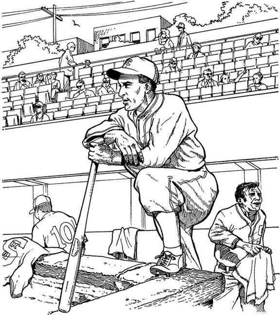 576x648 Baseball Coloring Pages For Adult Coloring Pages (Sports