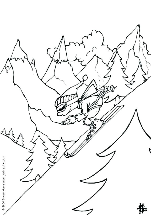 632x900 Coloring Pages Sports Free Printable Winter Sports Coloring Pages