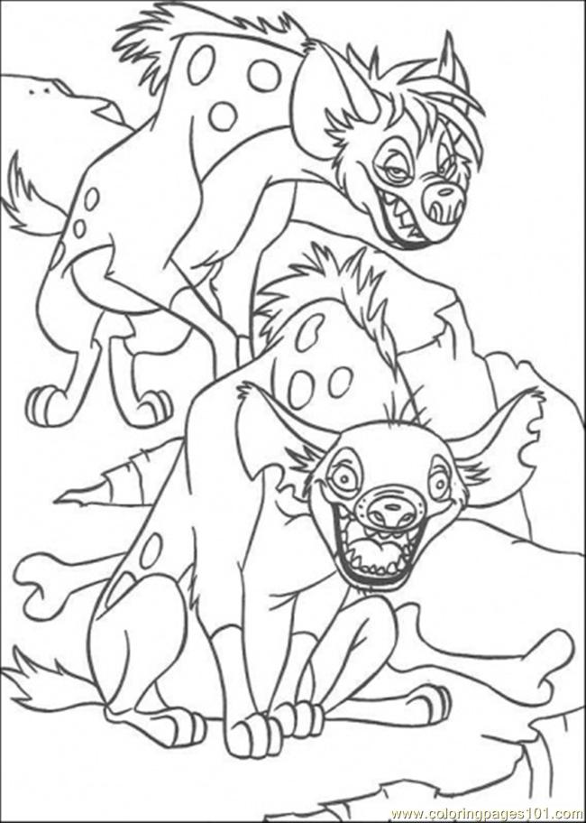 650x912 Hyena Coloring Page
