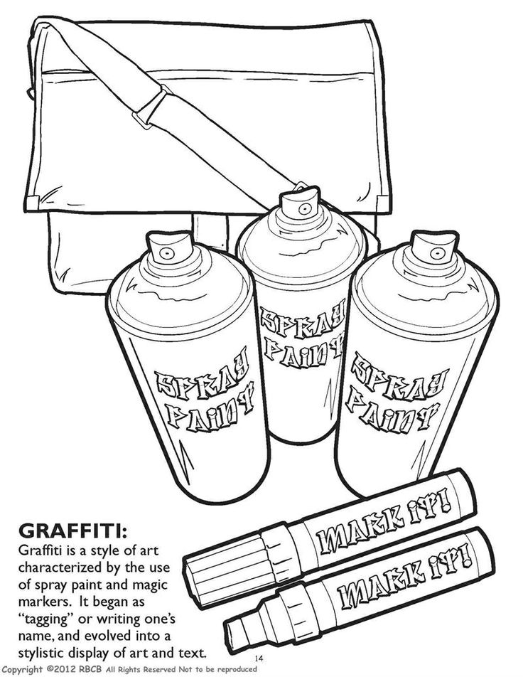 Spray Paint Coloring Pages