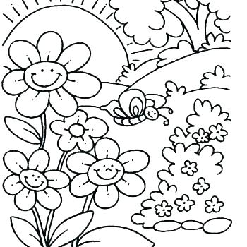 350x350 Nice Spring Coloring Page Gallery Example Resume Ideas Spring