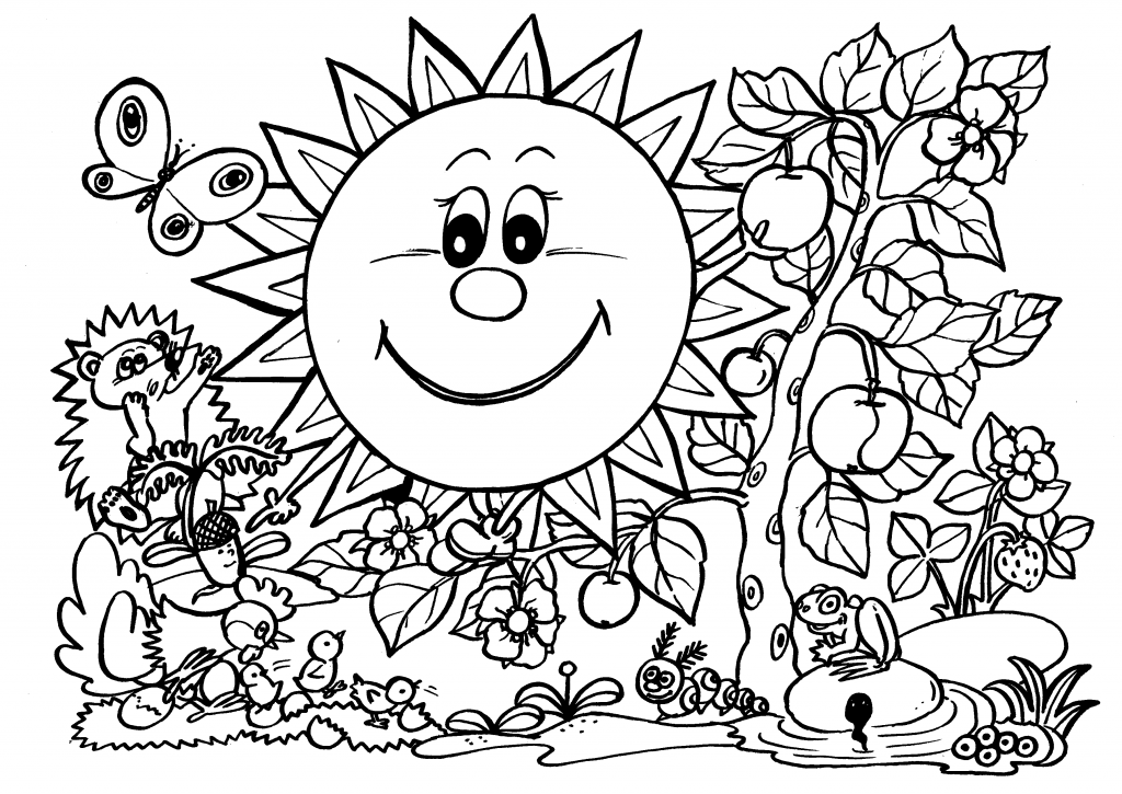 1024x725 Spring Animals Coloring Pages Coloring Page For Kids Kids Coloring