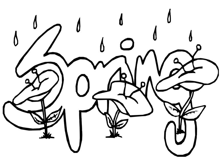 Spring Break Coloring Pages