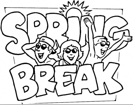 445x351 Spring Break Coloring Page Amp Coloring Book