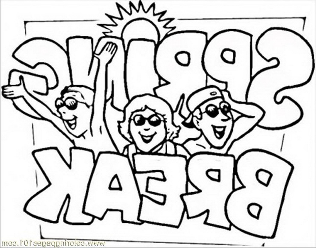 1048x824 Spring Break Coloring Pages 315063