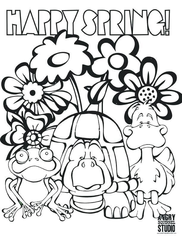 612x792 Spring Coloring Pages Free