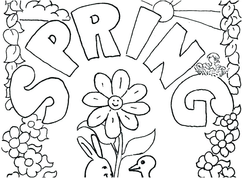 827x609 Springtime Coloring Pages Springtime Coloring Pages Spring