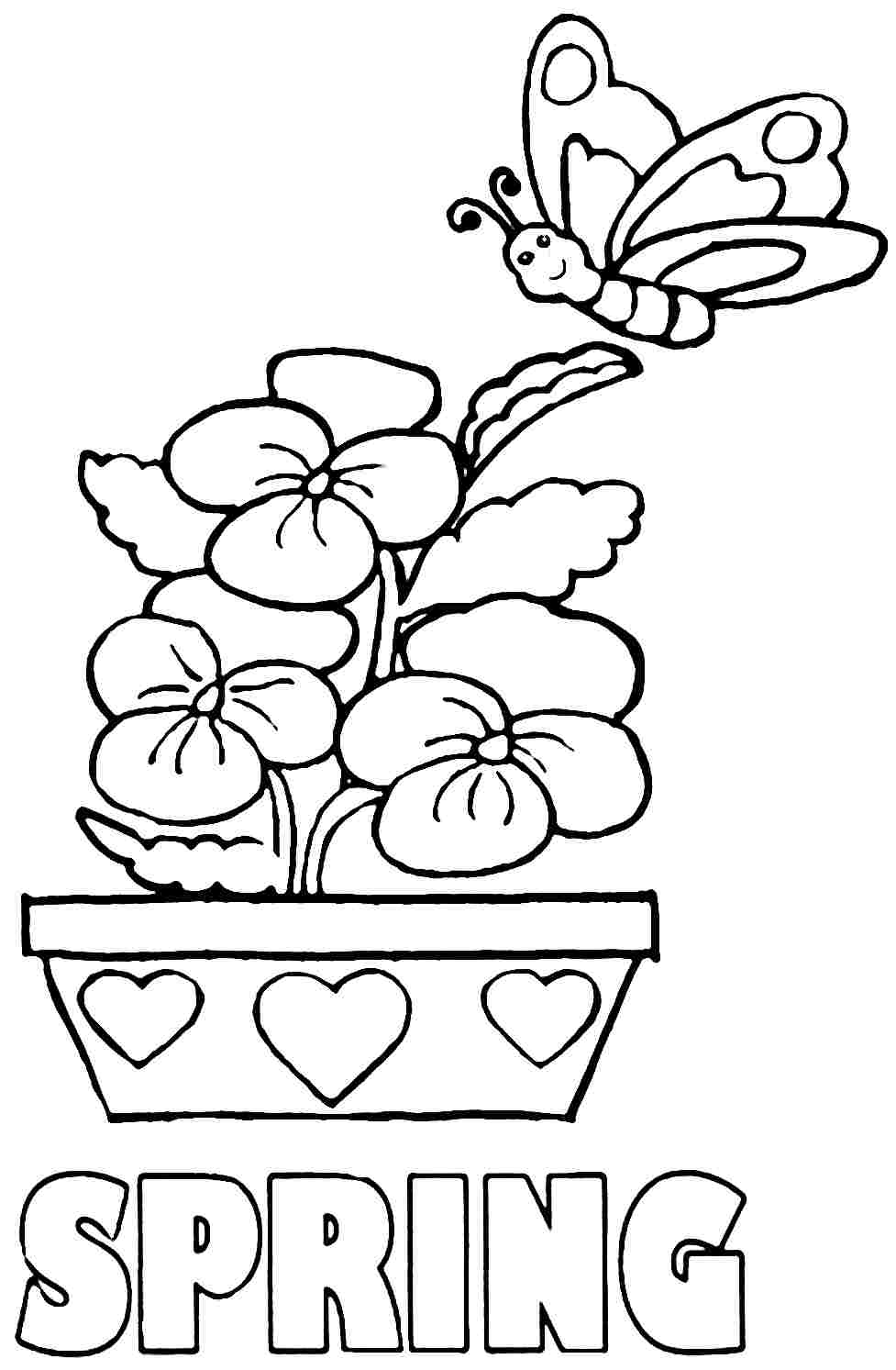 977x1493 Timely Springtime Pictures To Color Now Spring